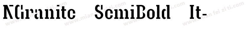 NGranite SemiBold It字体转换